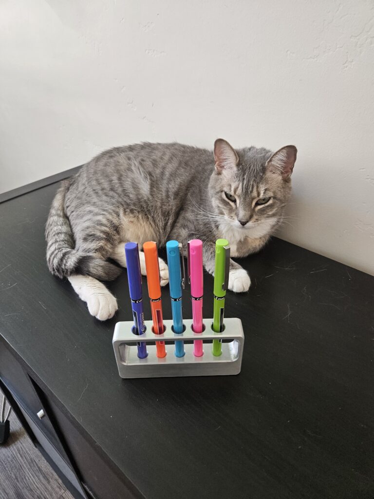 Aluminum 5 pen holder