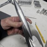 desktop aluminum rocket