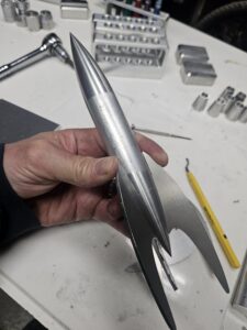 desktop aluminum rocket